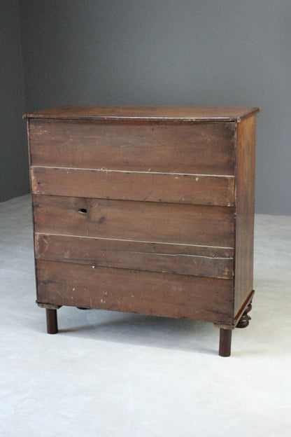 Antique Bow Front Chest of Drawers - Kernow Furniture