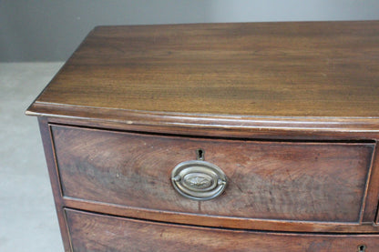 Antique Mahogany Bow Front Chest - Kernow Furniture