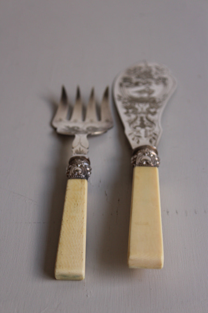 Vintage EPNS Fish Serving Knife & Fork – Kernow Furniture