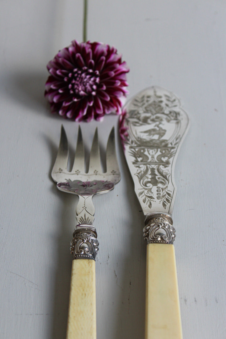Vintage EPNS Fish Serving Knife & Fork – Kernow Furniture