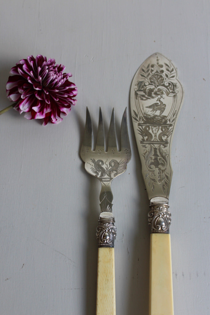 Vintage EPNS Fish Serving Knife & Fork – Kernow Furniture