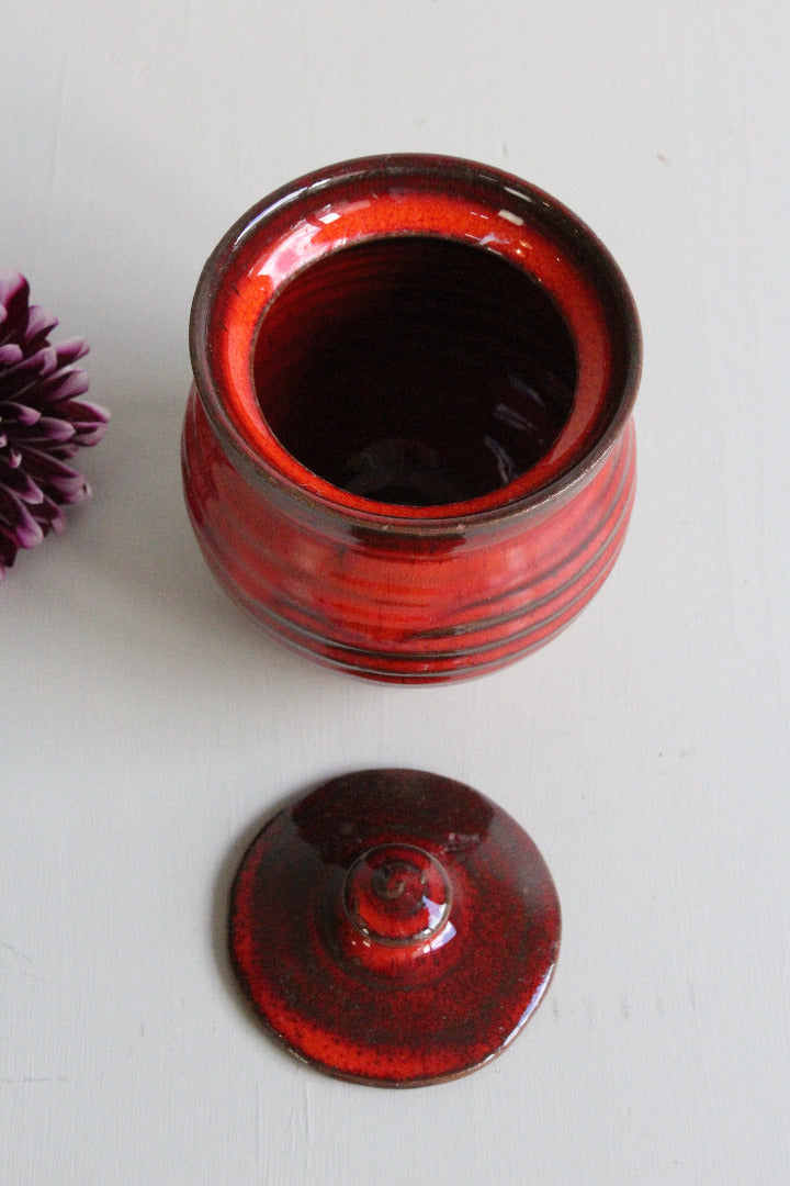 Pair Glazed Preserve Pots - Kernow Furniture