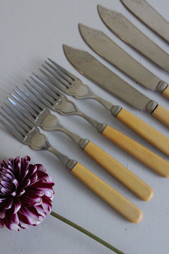 Vintage Fish Knives & Forks - Kernow Furniture