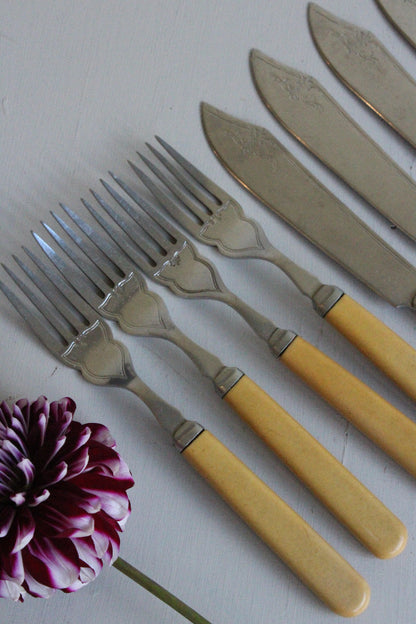 Vintage Fish Knives & Forks - Kernow Furniture