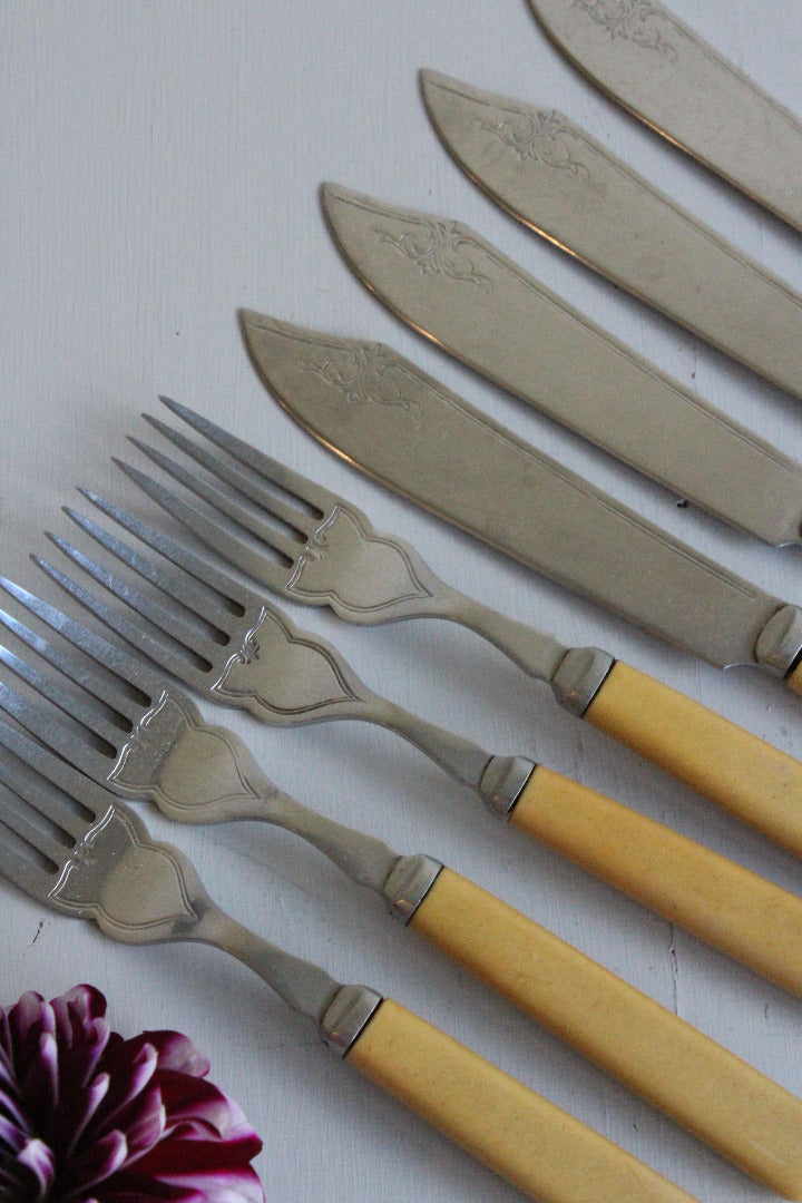 Vintage Fish Knives & Forks - Kernow Furniture