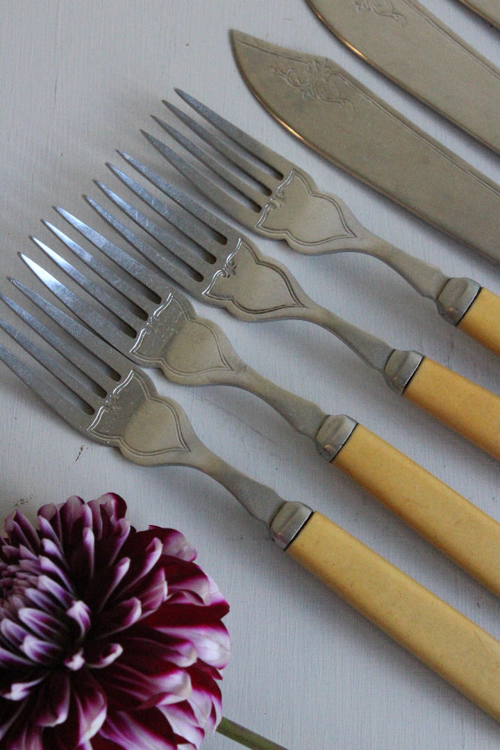 Vintage Fish Knives & Forks - Kernow Furniture