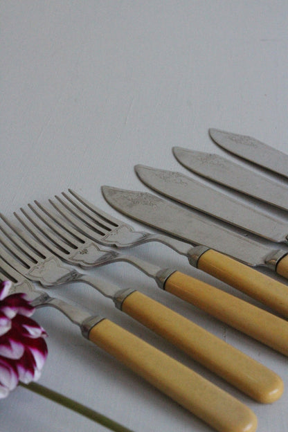 Vintage Fish Knives & Forks - Kernow Furniture