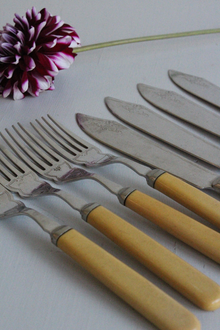 Vintage Fish Knives & Forks - Kernow Furniture