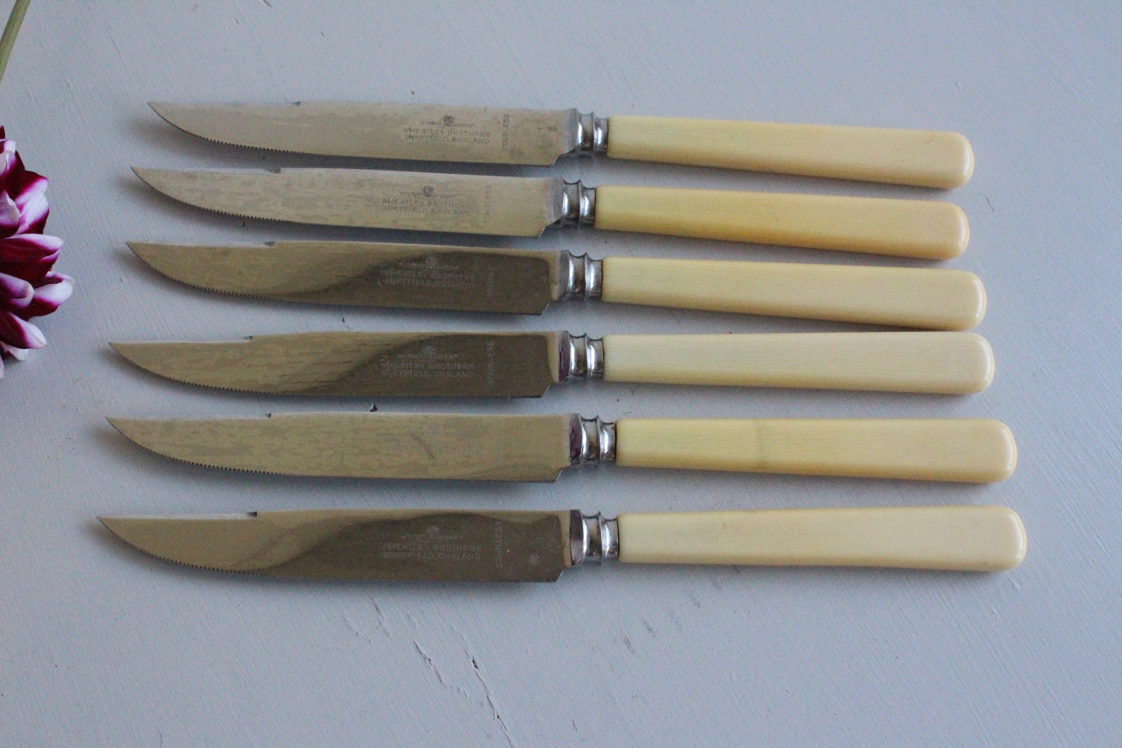 6 Serrated Fruit Knives Wheatley Brothers - Kernow Furniture