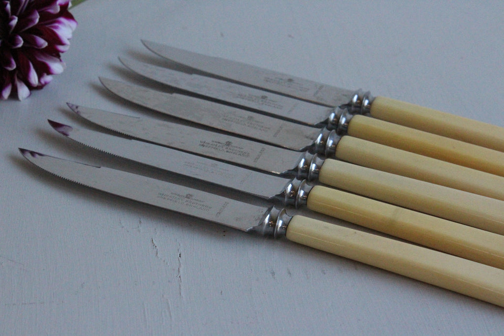 6 Serrated Fruit Knives Wheatley Brothers - Kernow Furniture
