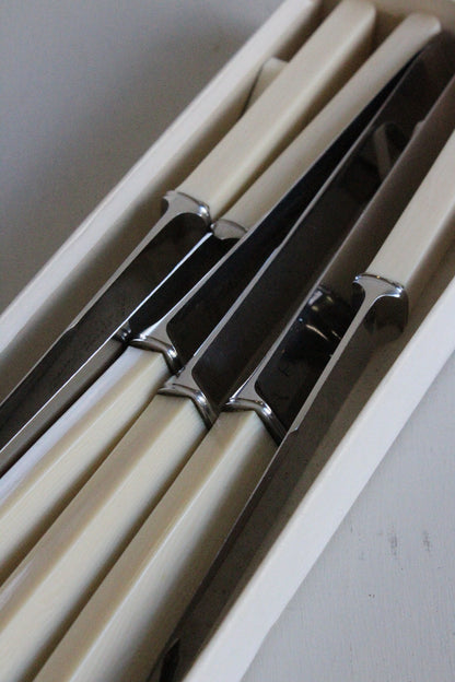 6 Vintage Boxed Butter Knives - Kernow Furniture