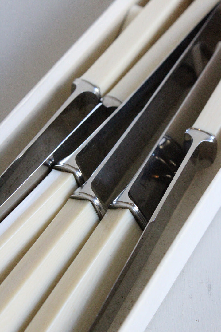 6 Vintage Boxed Butter Knives - Kernow Furniture