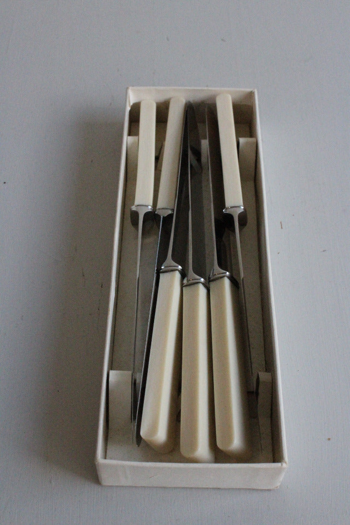 6 Vintage Boxed Butter Knives - Kernow Furniture