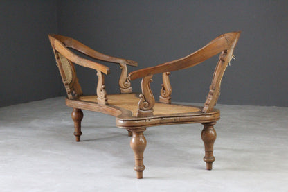 Eastern Caned Conversation Sofa - Kernow Furniture
