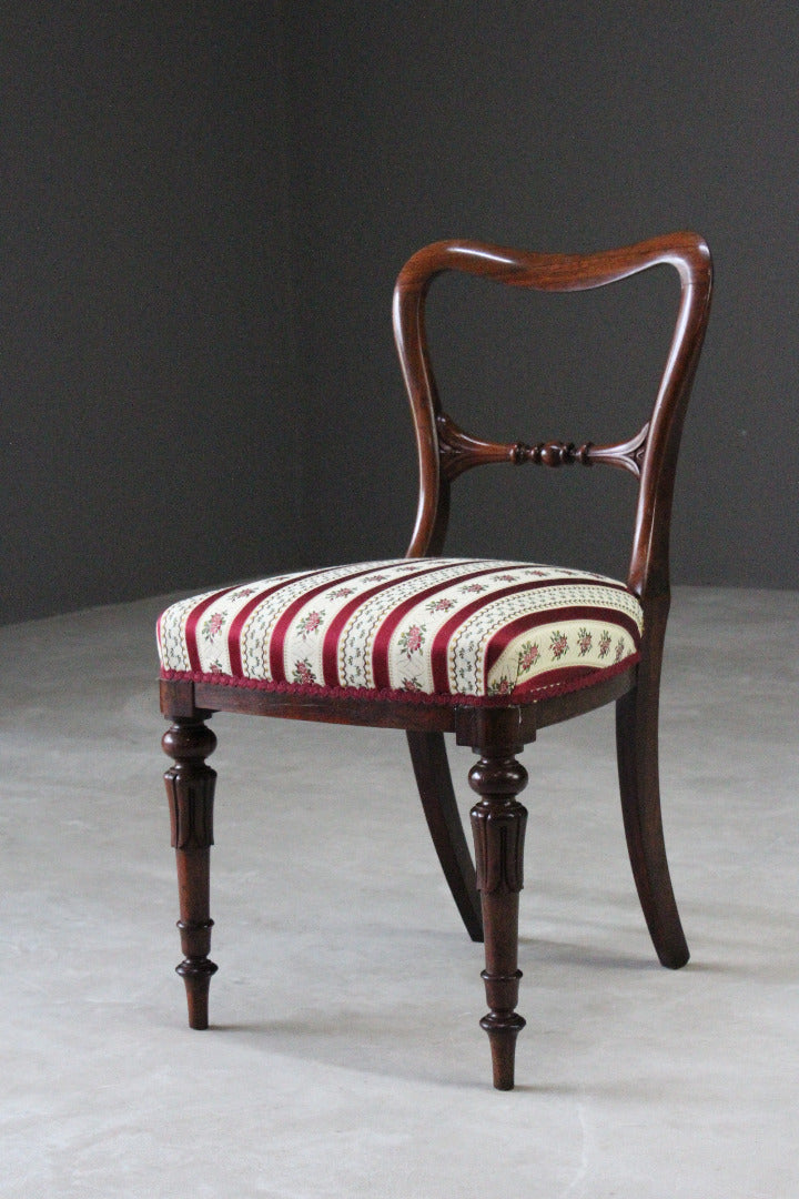 Single Victorian Rosewood Dining Chair - Kernow Furniture