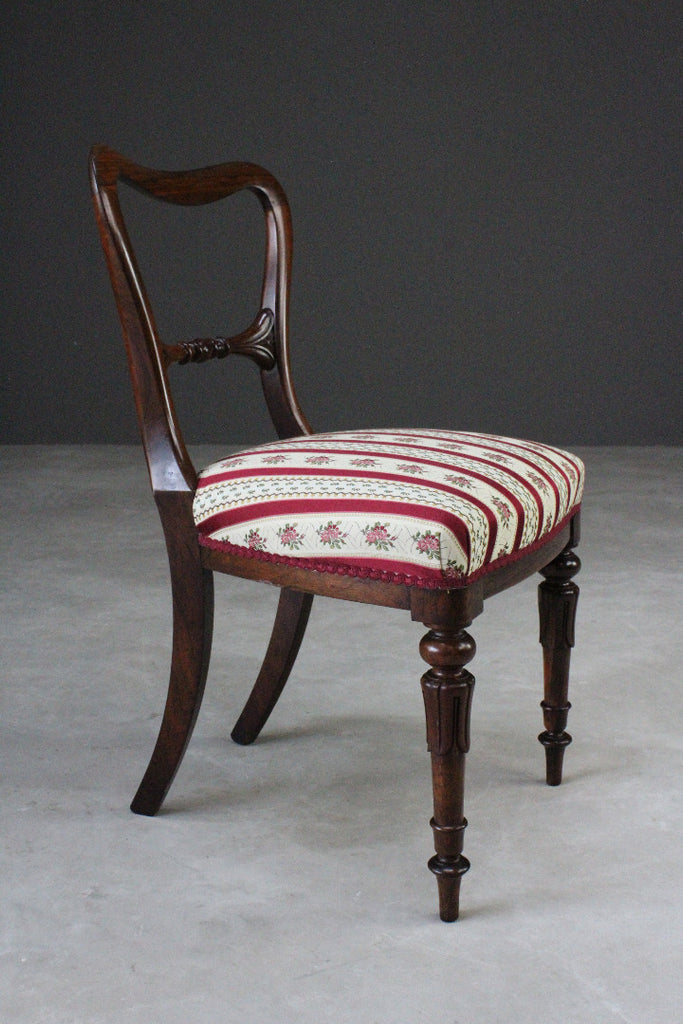 Single Victorian Rosewood Dining Chair - Kernow Furniture
