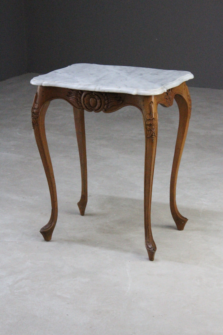 French Marble Top Side Table - Kernow Furniture