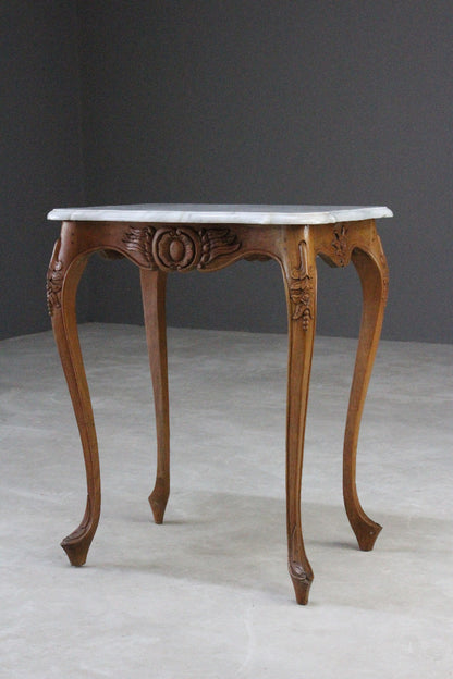 French Marble Top Side Table - Kernow Furniture