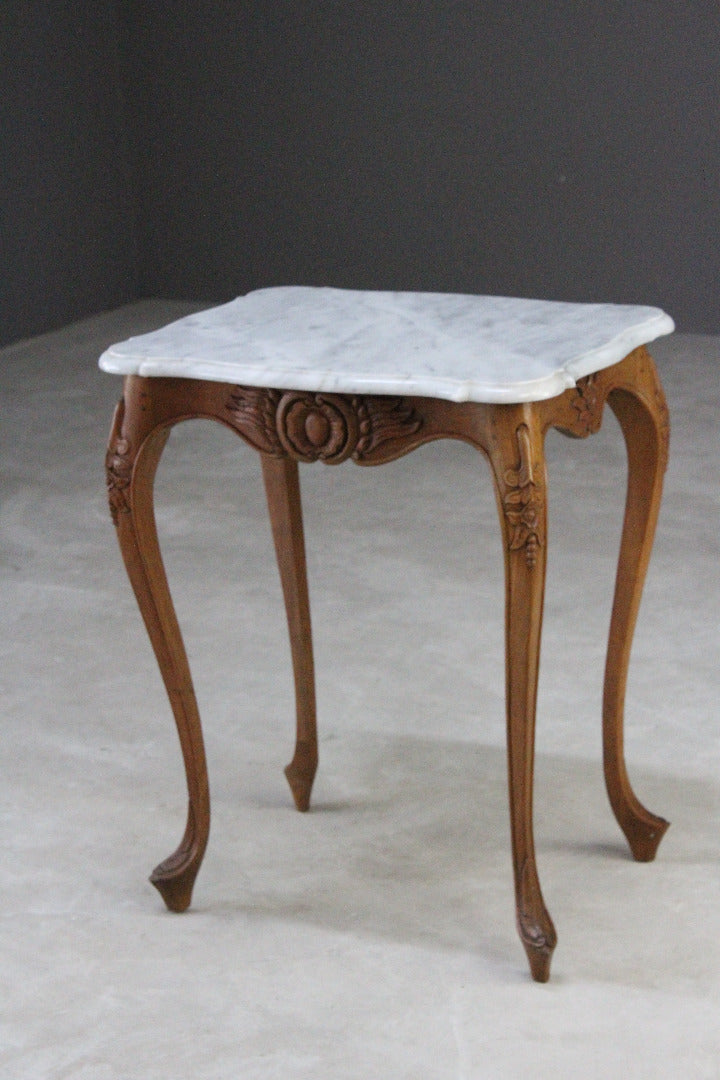 French Marble Top Side Table - Kernow Furniture