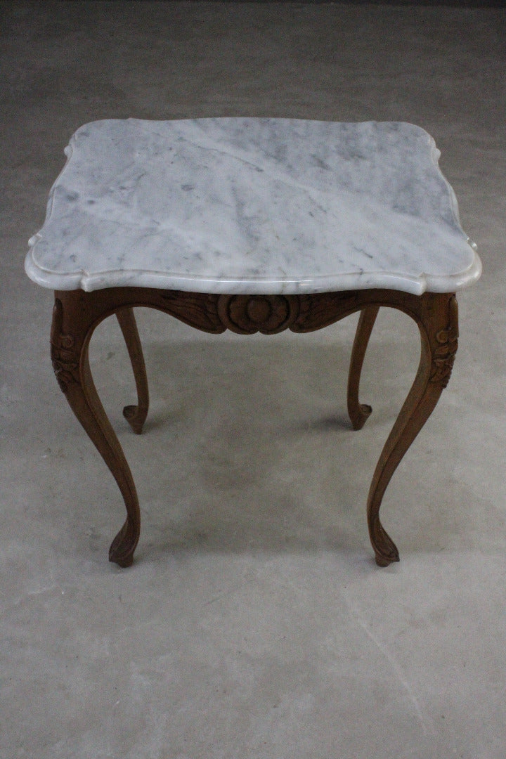 French Marble Top Side Table - Kernow Furniture