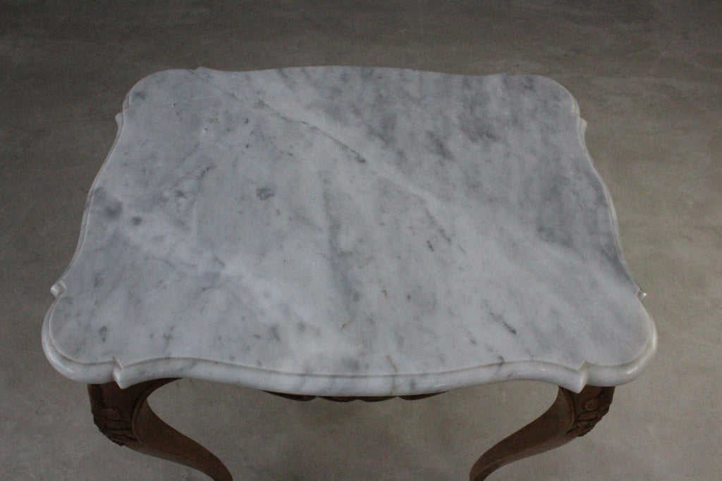 French Marble Top Side Table - Kernow Furniture