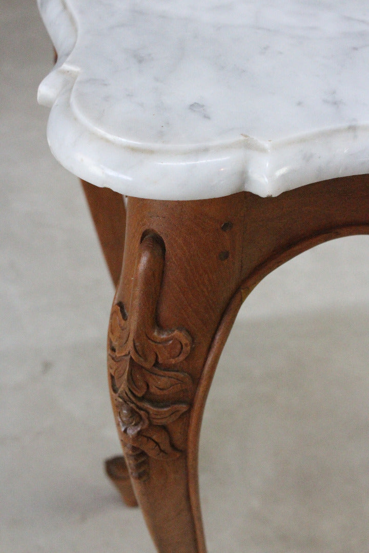 French Marble Top Side Table - Kernow Furniture