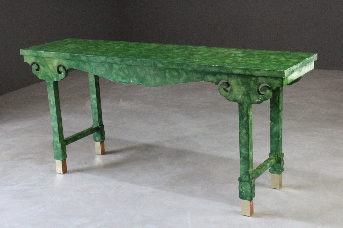 Green Oriental Style Console Table - Kernow Furniture