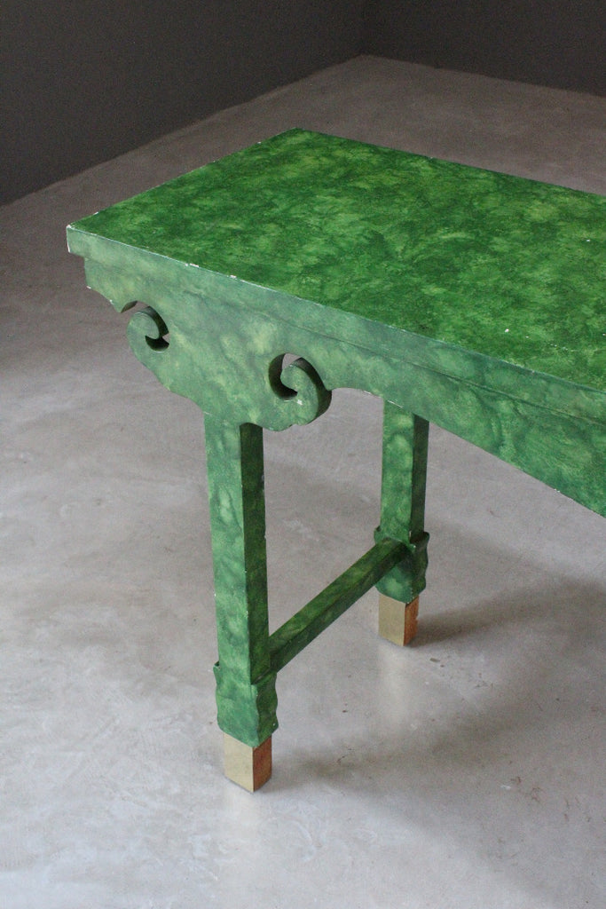 Green Oriental Style Console Table - Kernow Furniture