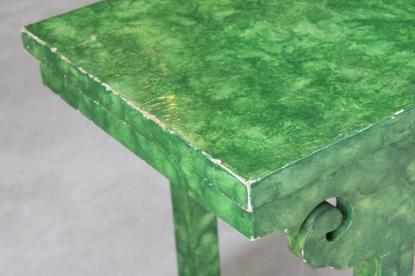 Green Oriental Style Console Table - Kernow Furniture