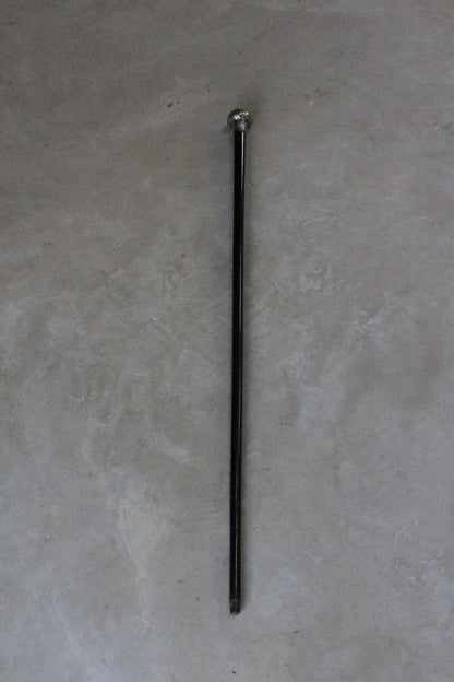 Antique Silver Tipped Walking Cane - Kernow Furniture