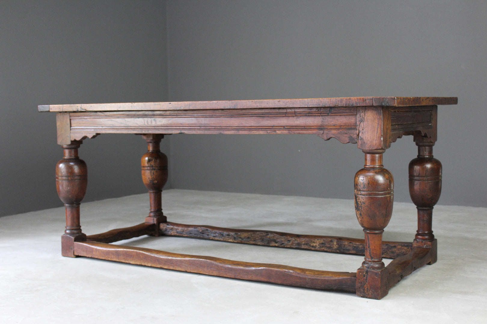 Antique Oak Refectory Table - Kernow Furniture