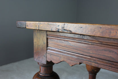 Antique Oak Refectory Table - Kernow Furniture