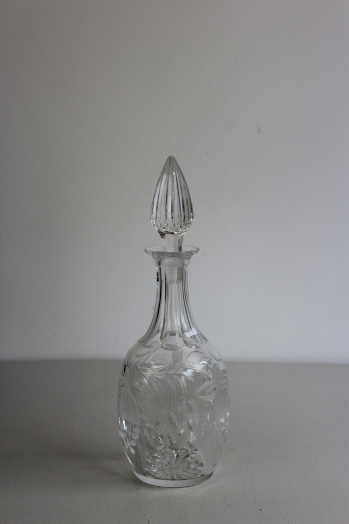 Etched Fuchsia Glass Decanter - Kernow Furniture
