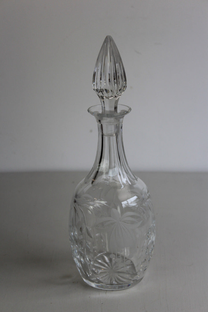 Etched Fuchsia Glass Decanter - Kernow Furniture