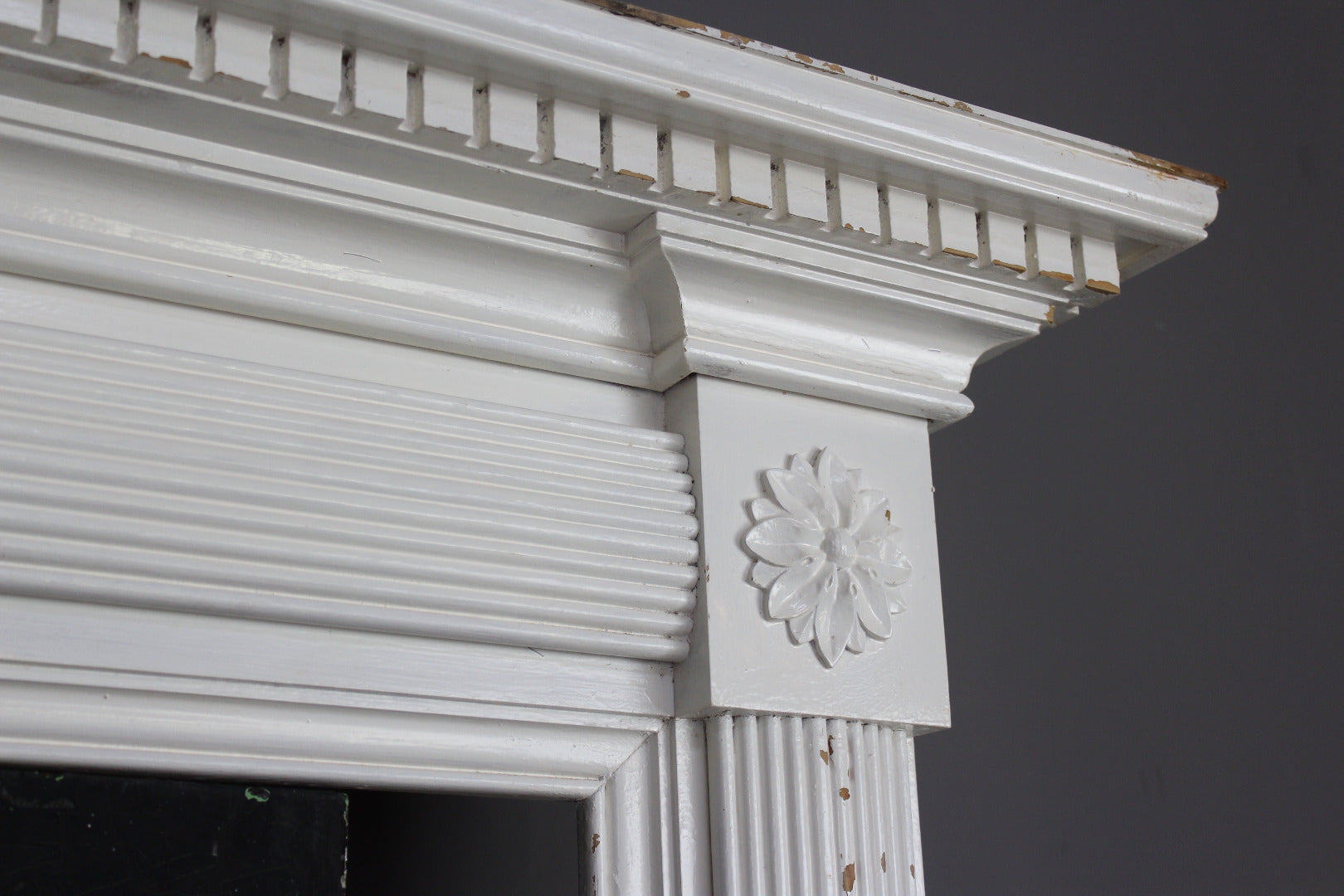 Cast Iron Fire Insert & Painted Pine Surround - Kernow Furniture