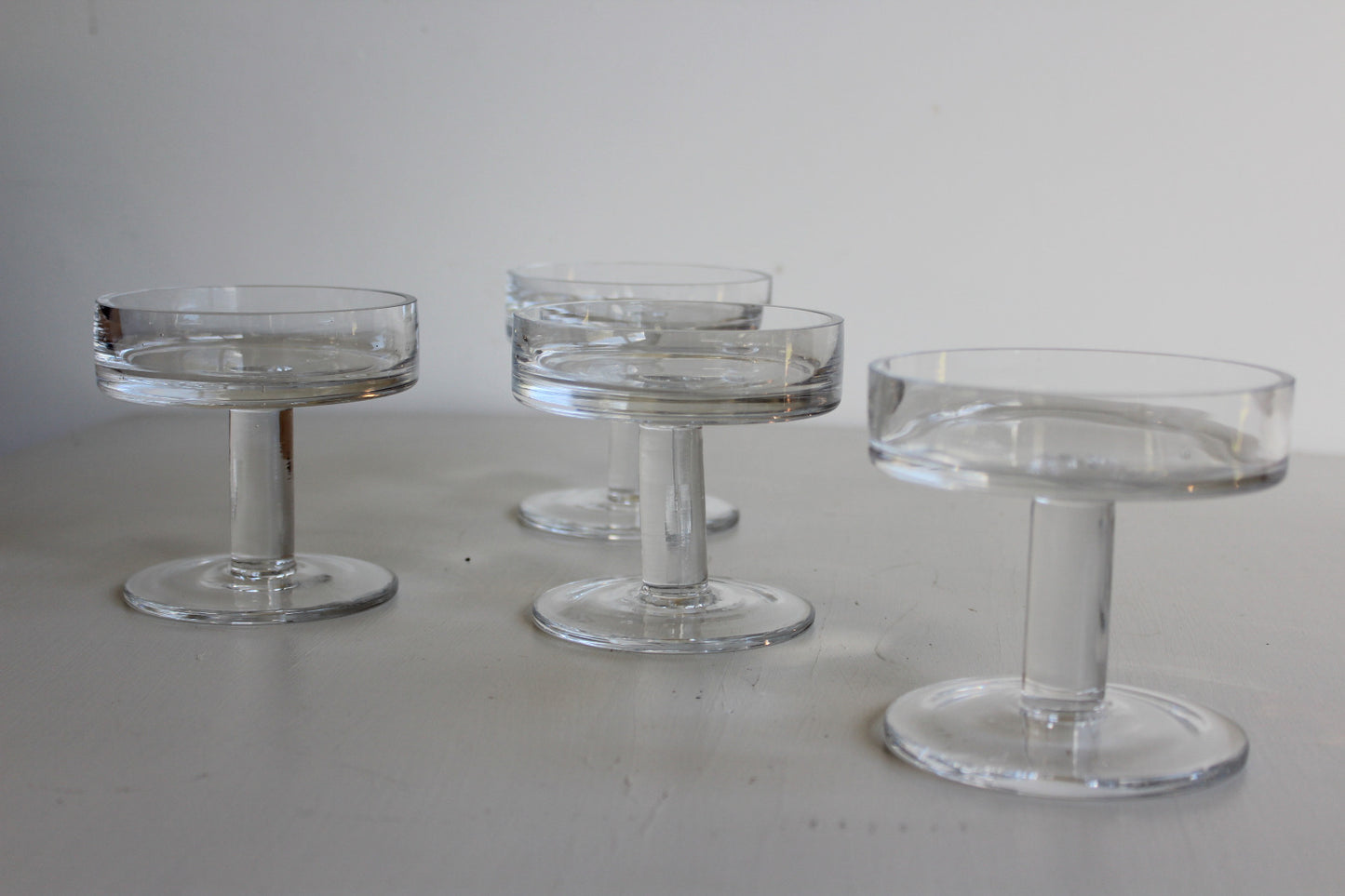 Set 4 Glass Candle Holders - Kernow Furniture