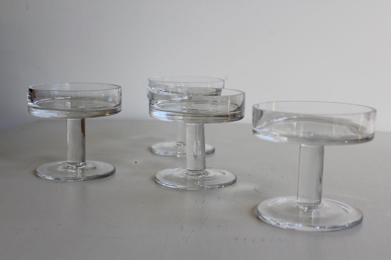 Set 4 Glass Candle Holders - Kernow Furniture