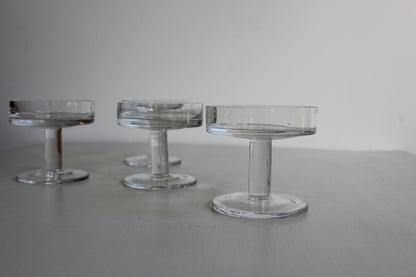 Set 4 Glass Candle Holders - Kernow Furniture