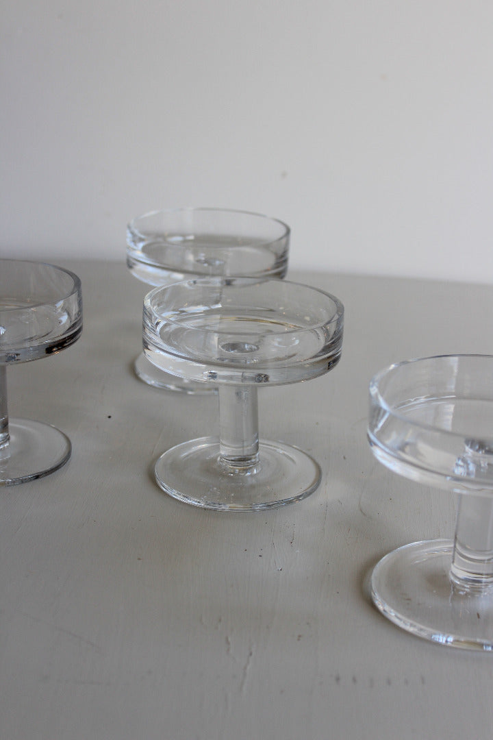 Set 4 Glass Candle Holders - Kernow Furniture