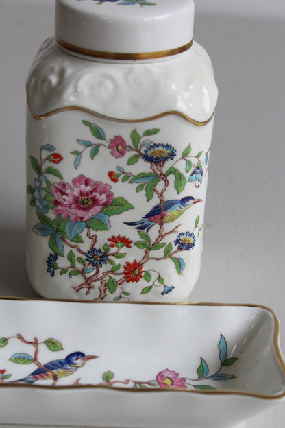 Aynsley Pembroke Lidded Pot & Pin Dish - Kernow Furniture