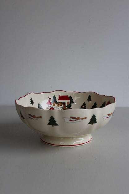 Masons Christmas Village Large Bowl - Kernow Furniture