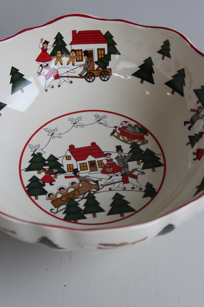 Masons Christmas Village Large Bowl - Kernow Furniture