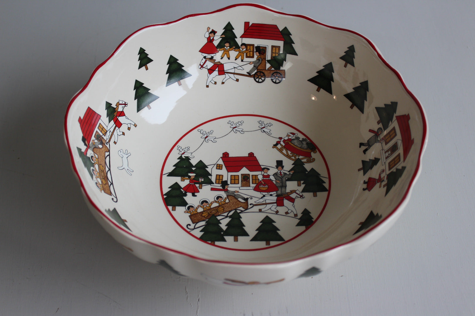 Masons Christmas Village Large Bowl - Kernow Furniture