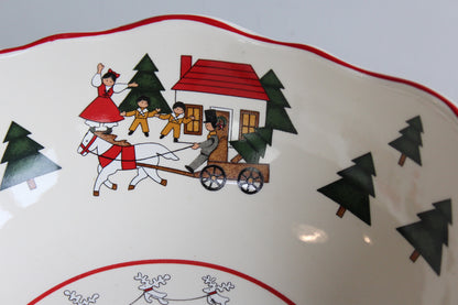 Masons Christmas Village Large Bowl - Kernow Furniture