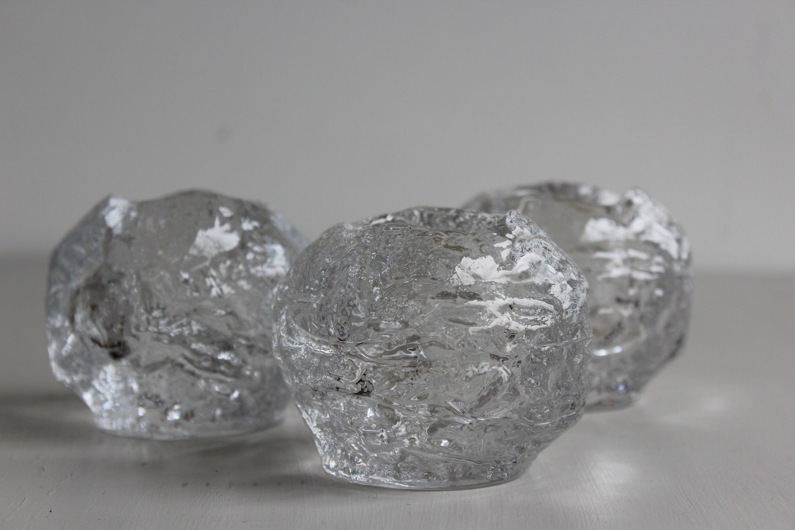 Single Kosta Boda Glass Snowball Tea Light Holder - Kernow Furniture