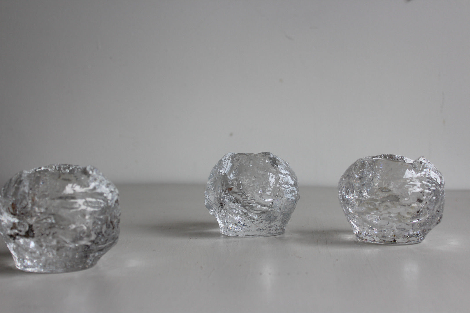 Single Kosta Boda Glass Snowball Tea Light Holder - Kernow Furniture