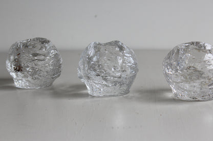 Single Kosta Boda Glass Snowball Tea Light Holder - Kernow Furniture