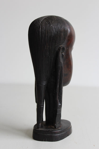 Carved Hard Wood African Head - Kernow Furniture