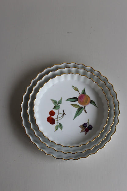 Royal Worcester Evesham Quiche Dish x 3 - Kernow Furniture