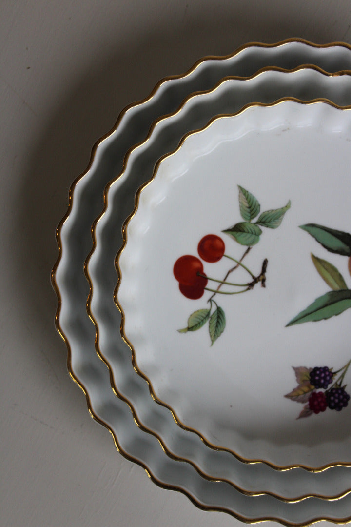 Royal Worcester Evesham Quiche Dish x 3 - Kernow Furniture